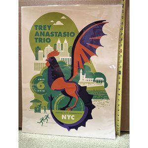24” X 18” Huge 2018 Trey Anastasio Trio Band Tour Poster #465/500 New York Park!
